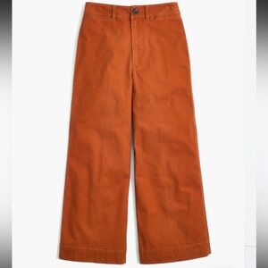 Madewell Emmett Wide Leg Crop Pants in Warm Nutmeg